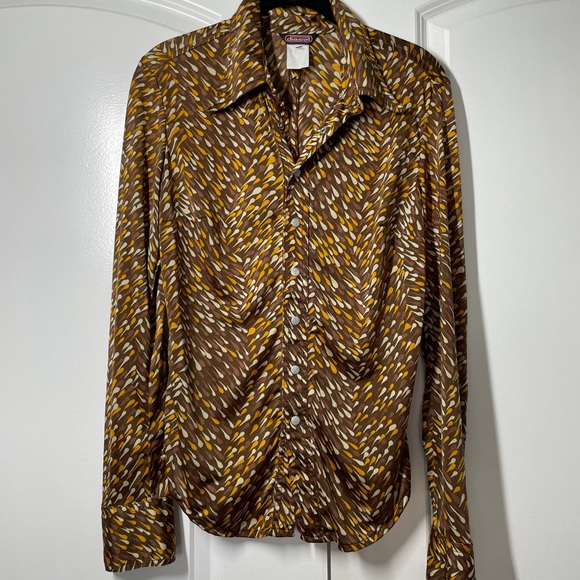 Diesel Vintage Pointed Collar Button Down Shirt size M - Picture 7 of 14